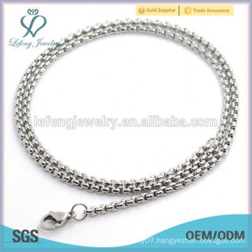 Top selling pearl shape beaded link chain necklace, stainless steel silver chain necklace